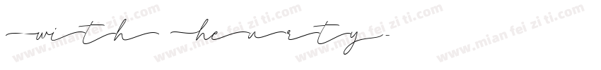With Hearty字体转换